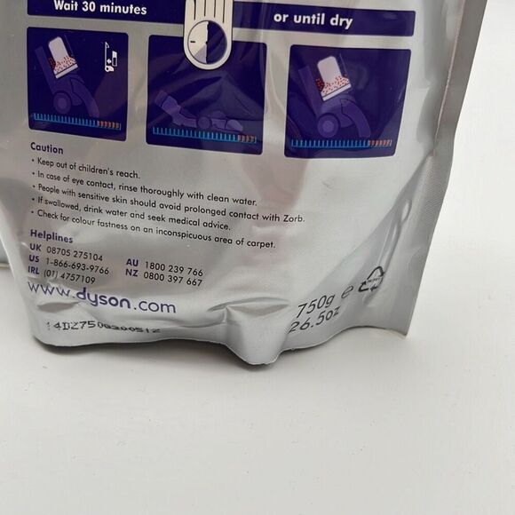 Dyson Zorb Cleaner Refreshing Carpet Maintenance Powder 26.5 Oz Sealed Bag - Picture 9 of 13